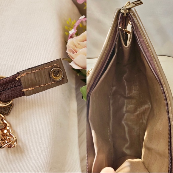 🌸Auth🌸Beautiful FENDI Zucchino Zucca Monogram FF Logo Clutch/Shoulder Bag 🦋 - Picture 13 of 14